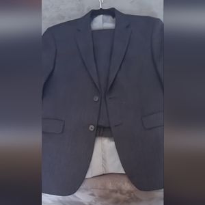 Perry Ellis Portfolio Men's Navy Blue Suit 40R 34waist Slim fit